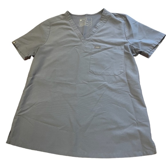 Figs Tops - FIGS blue gray scrub top size medium